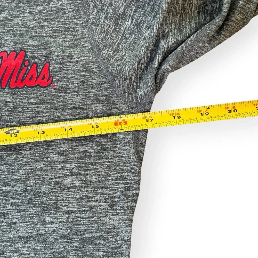 Nike Dri-Fit Ole Miss Quarter Zip Pullover S Gray Long Sleeve Running Athletic